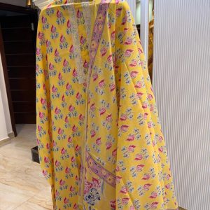 Beautiful cotton suit with cotton dupatta