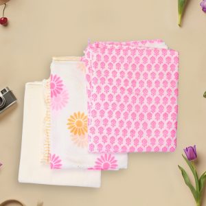 Festive unstitched block print suit