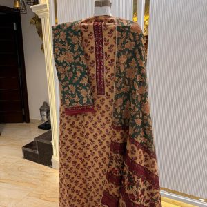 Beautiful suit with cotton dupatta